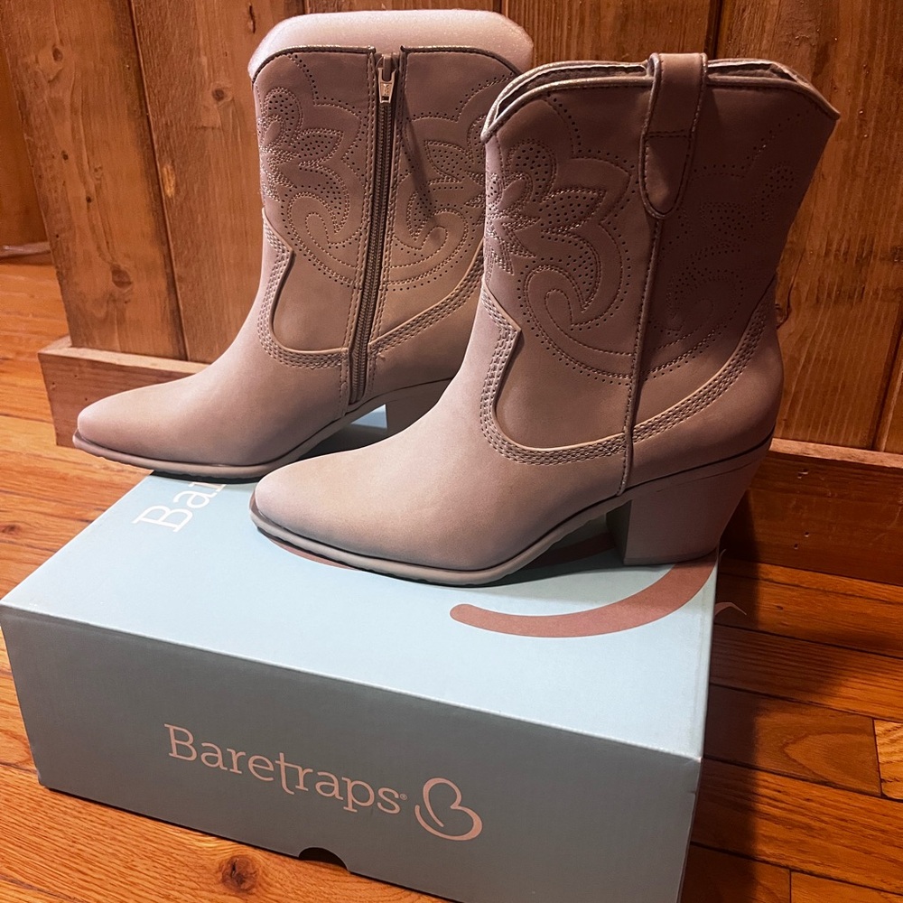 BareTraps Women's Taupe Ankle Booties